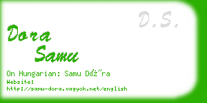 dora samu business card